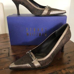 Stuart Weitzman Cork and Leather Pump